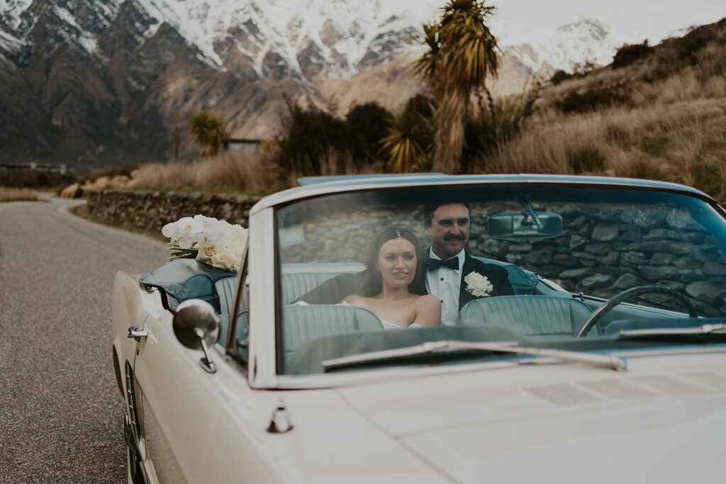 Slay My Day weddings and events directory New Zealand - Muzz and Molly classic car hire Queenstown
