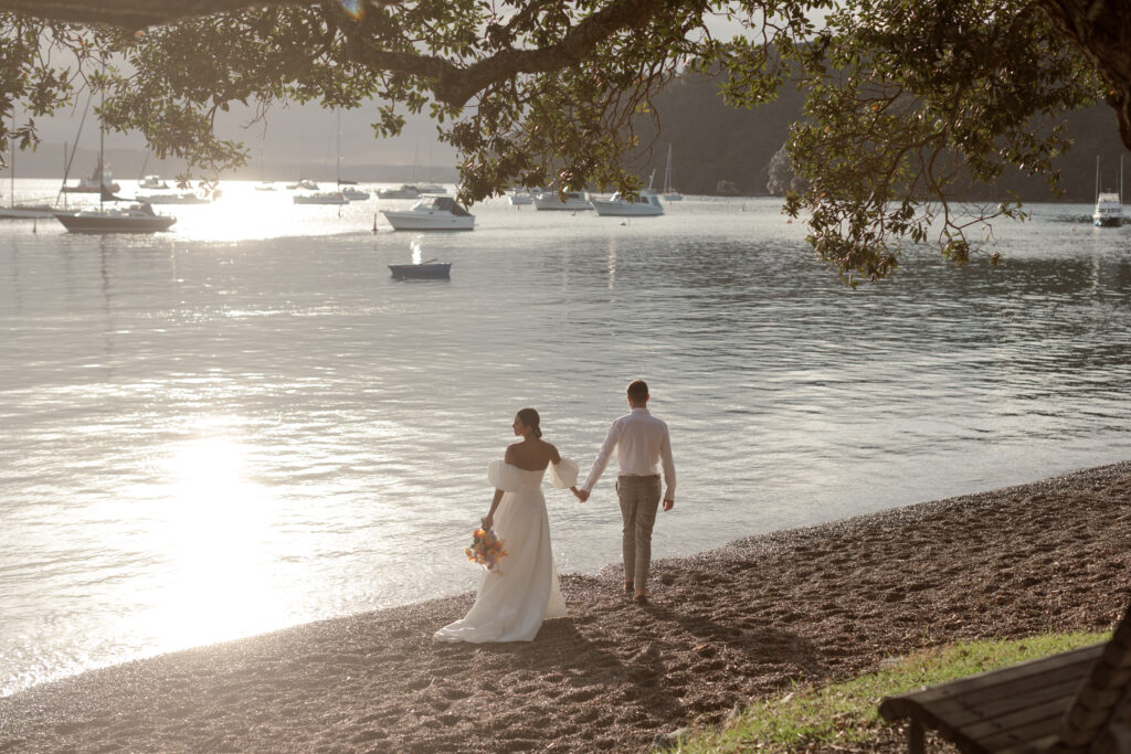 Wedding on a beach in New Zealand