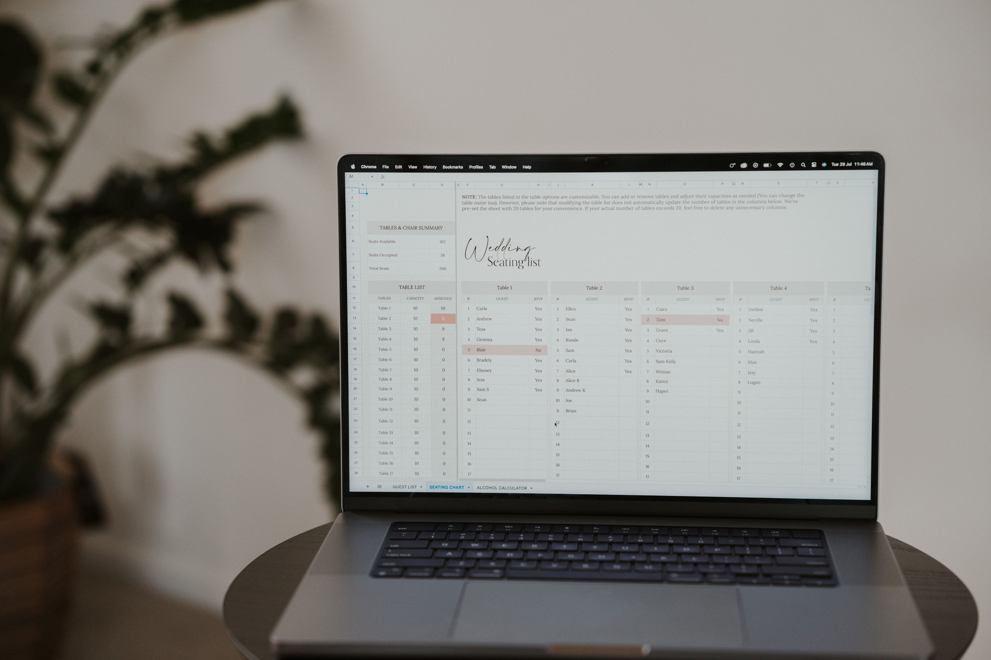 Slay My Day - Wedding guest tracker digital file
