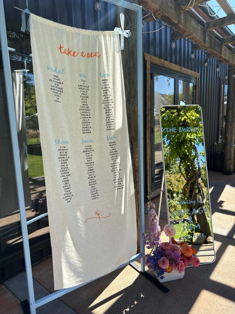 Slay My Day weddings and events directory New Zealand - Spearmint Signage - wedding signs